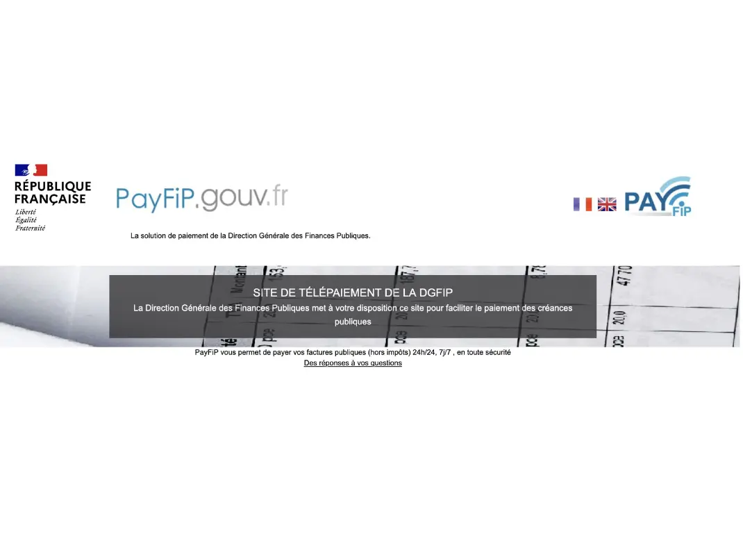 Image qui est aussi le lien vers le paiement payFip